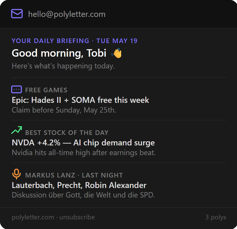Polyletter email preview